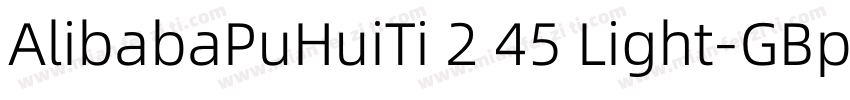 AlibabaPuHuiTi 2 45 Light-GBpc-EUC-字体转换